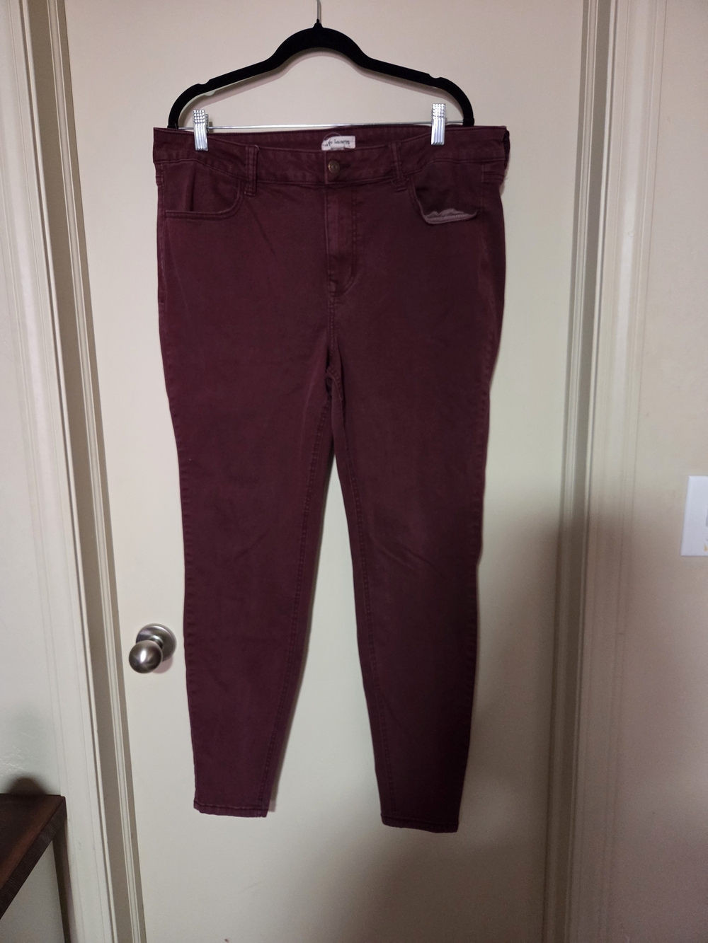 Maurices Women's Burgundy Skinny Jeans